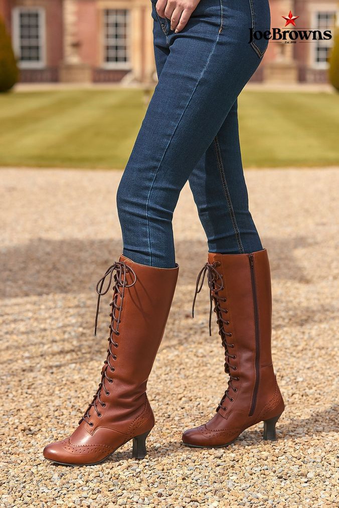 Buy Women s Lace Up Knee High Footwear Online Next UK