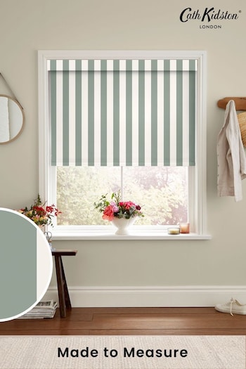 Cath Kidston Sage Green Canopy Stripe Made to Measure Roller Blind (AD9966) | £58