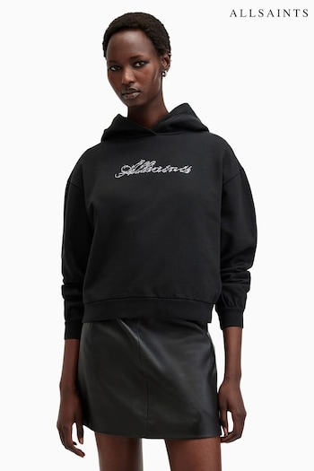 AllSaints Black Unity Pippa Hoodie (AE0432) | £139