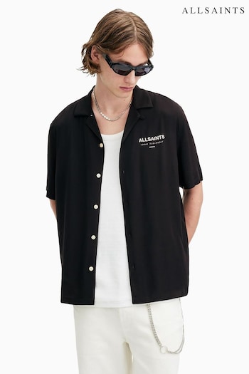 AllSaints Black Underground Short Sleeve Shirt (AE0438) | £99