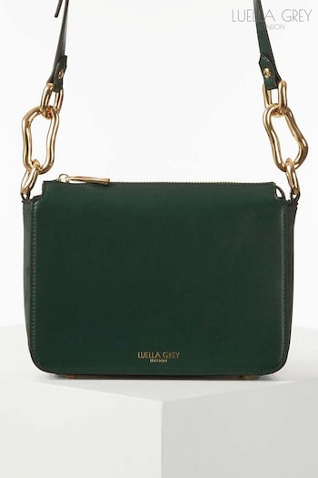 Luella Grey Green Margarita Zip Top Crossbody Bag (AE4092) | £89