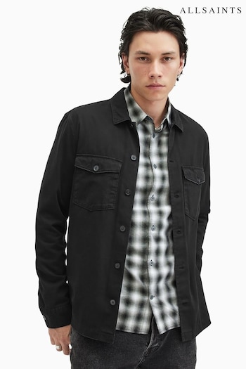 AllSaints Black Spotter Long Sleeve Shirt (AE4201) | £99