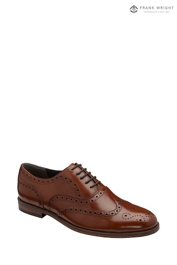 Frank Wright Brown Mens Leather Lace-Up Brogues (AE5547) | £80