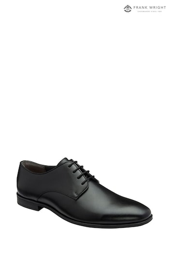 Frank Wright Black Mens Leather Lace-Up Derby Shoes (AE5556) | £55