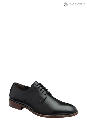 Frank Wright Black Mens Leather Lace-Up Derby Shoes (AE5557) | £80