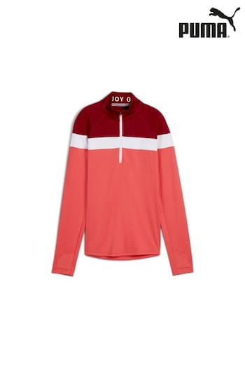 Puma Red Womens Golf Lightweight Quarter-Zip Top (AE5792) | £55