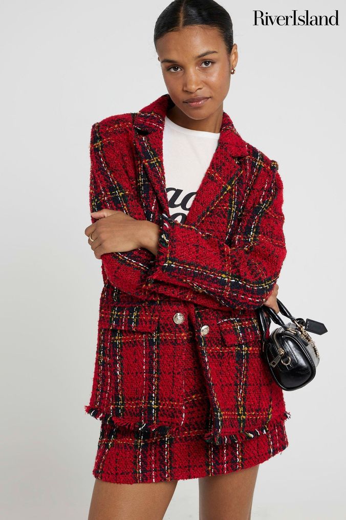 Buy Check Tartan Jackets Red Online Next UK