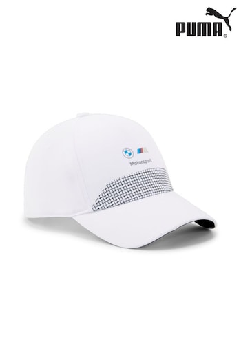 Puma White Mens BMW M Motorsport Baseball Cap (AE6228) | £30