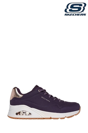 Skechers Purple Uno Shimmer Away Trainers (AE6407) | £79