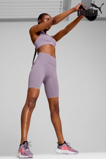 Puma Purple Womens Shapeluxe High Waisted Biker Shorts (AE6440) | £40