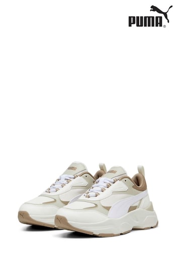 Puma White Womens Cassia Trainers (AE6443) | £65