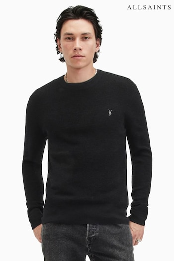 AllSaints Black Ivar Merino Crew Jumper (AE6658) | £99