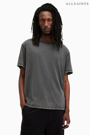 AllSaints Grey Heath Short Sleeve Crew T-Shirt (AE6668) | £49