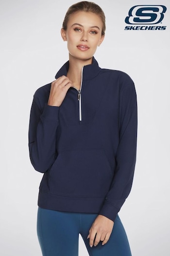 Skechers Blue GoLuxe Rib 1/4 Zip Jacket (AF6153) | £44