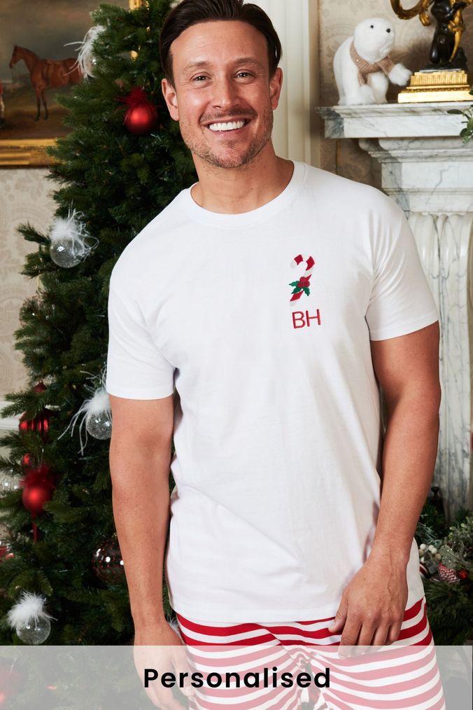 Mens pyjamas personalised outlet