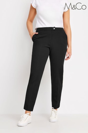 M&Co Black Tapered Trousers (AF7501) | £34