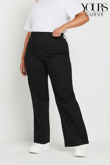 Yours Curve Black Wide Leg Jeggings (AF7681) | £29