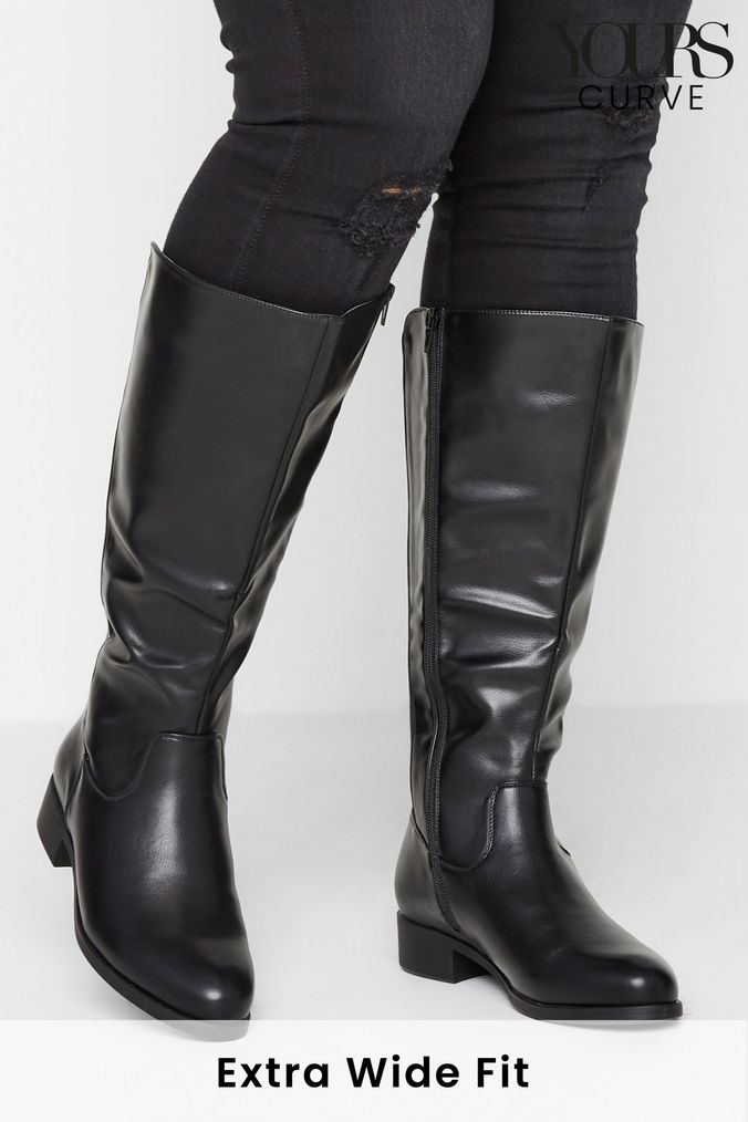 Wide knee high boots uk discount