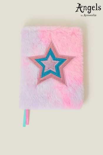 Angels By Accessorize Girls Fluffy Star A5 Black Notebook (AG1806) | £10