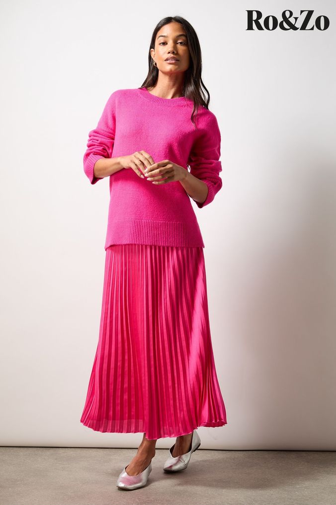 Buy Women s Pink Midi Pleated Skirts Online Next UK