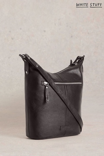 White Stuff Black Fern Leather Crossbody Bag (AG2333) | £65