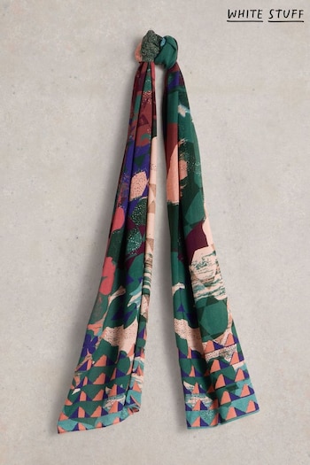 White Stuff Pink Collage Print Scarf (AG2334) | £25