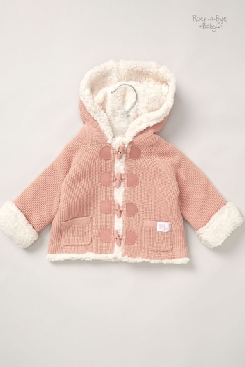 Rock-A-Bye Baby Boutique 100% Cotton True Knit Cardigan with Sherpa Lining (AG2375) | £22