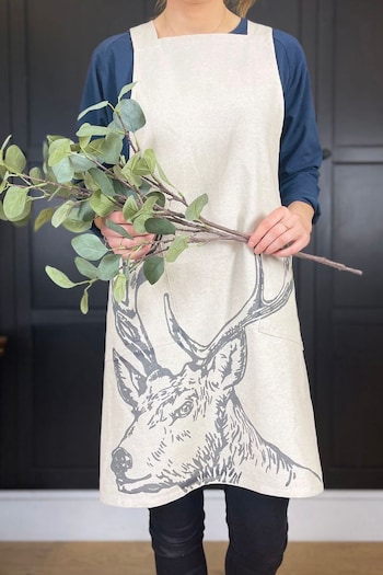 The Just Slate Company Linen Stag Adult Apron (AG2478) | £45