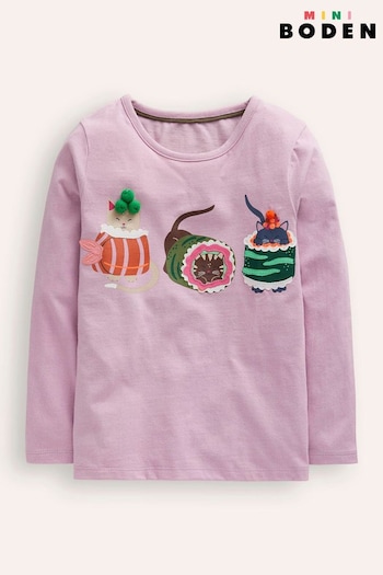 Boden Pink Printed Sushi Cats Graphic T-Shirt (AG3998) | £19 - £21