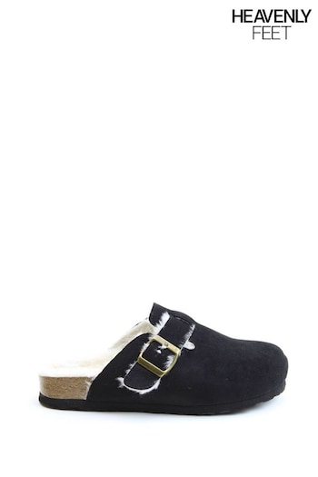 Heavenly Feet Faux Alessia Fur Lined Clogs (AG4028) | £35