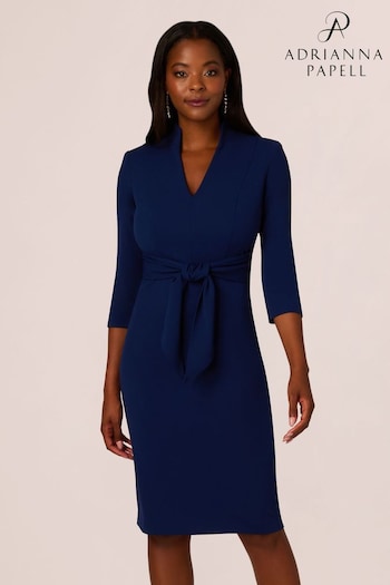 Adrianna Papell Blue Front Tie Short Dress (AG4108) | £139