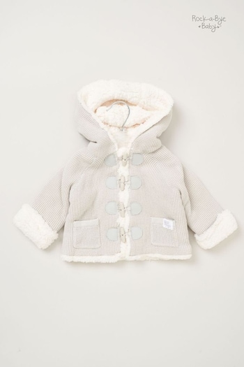 Rock-A-Bye Baby Boutique 100% Cotton True Knit Cardigan with Sherpa Lining (AG4140) | £22