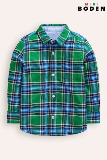 Boden Green Cosy Cotton Check Shirt (AG4451) | £27 - £32