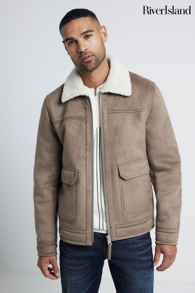 River island parka mens hotsell