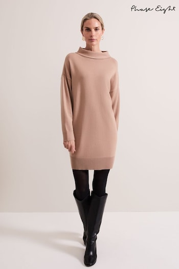 Phase Eight Natural Skylar Funnel Neck Jumper Gaultier Dress (AG4856) | £89