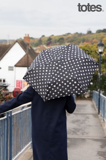 Totes Black Supermini Eco-Brella Umbrella (AG5048) | £16