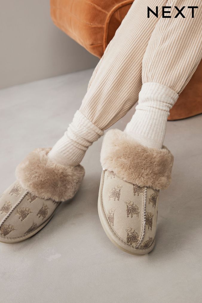 Next fluffy slippers store