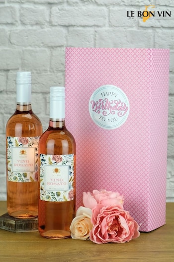 Le Bon Vin Happy Birthday Italian Rosé Gift Box (AG5395) | £28