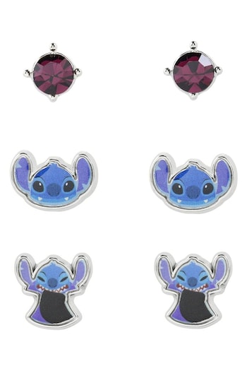 Peers Hardy Blue Disney Lilo and Stitch Trio Earring Set (AG5407) | £13