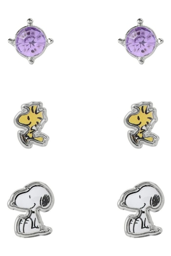 Peers Hardy Natural Peanuts Snoopy Trio Earring Set (AG5412) | £13