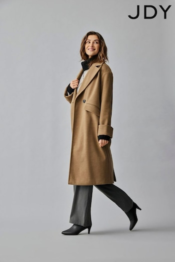 JDY Brown Long Tailored Coat (AG5894) | £80