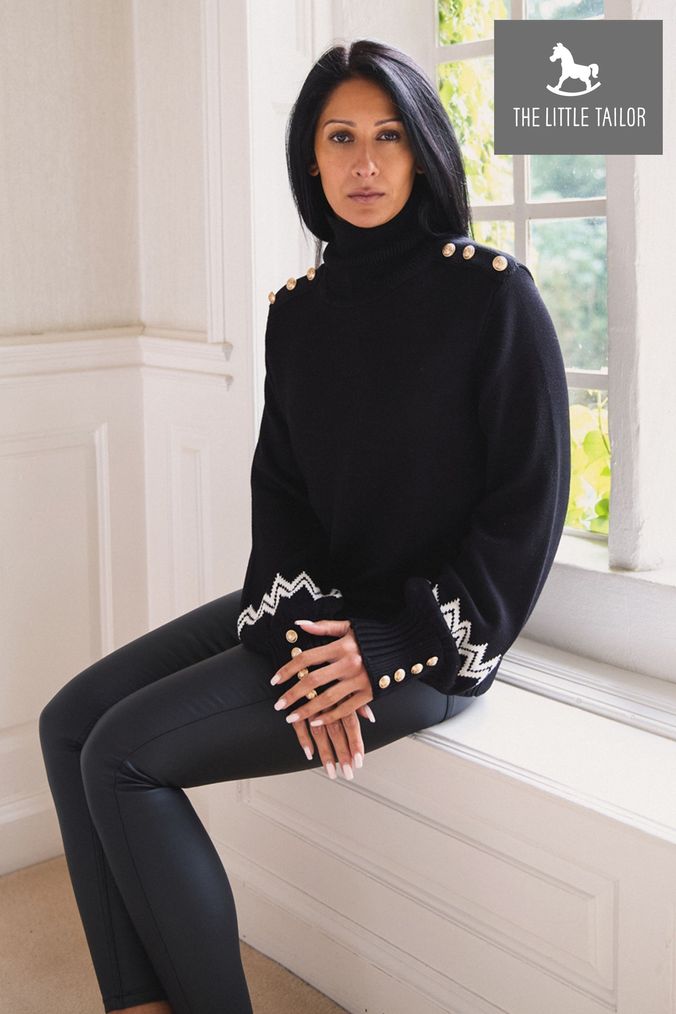 Buy Women s Jumpers Black Print Knitwear Online Next UK