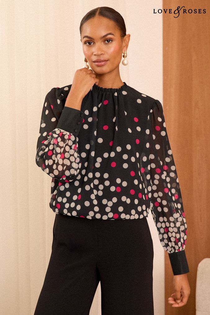Next polka dot blouse discount