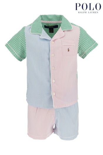 Polo Ralph Lauren Multi 100% Cotton Pyjamas Set (AG9069) | £70 - £80