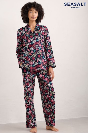 Seasalt Cornwall Black 100% Cotton Pyjamas (AG9408) | £60