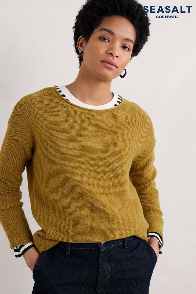 Buy Women s Jumpers Yellow Plain Knitwear Online Next UK
