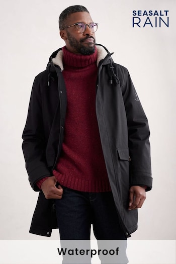 Seasalt Cornwall Black Mens Tidesman Coat (AG9939) | £180