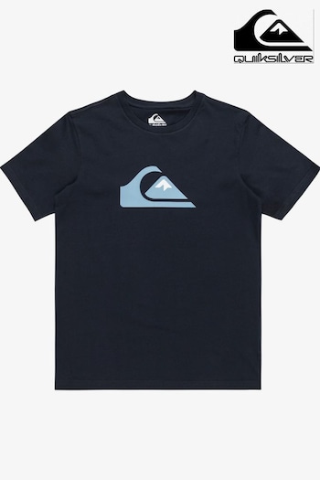 Quiksilver Blue Boys 100% Cotton Logo T-Shirt (AH3095) | £16