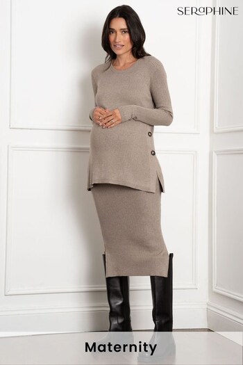 Seraphine Maternity Cream Knit Co-ord Jumpers (AH4084) | £55