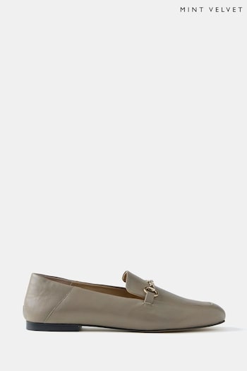 Mint Velvet Cream Leather Snaffle Detail Loafers (AH4305) | £99